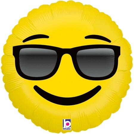 LOFTUS INTERNATIONAL 18 in. Emoji Sunglasses Balloon, 10PK B3-6265